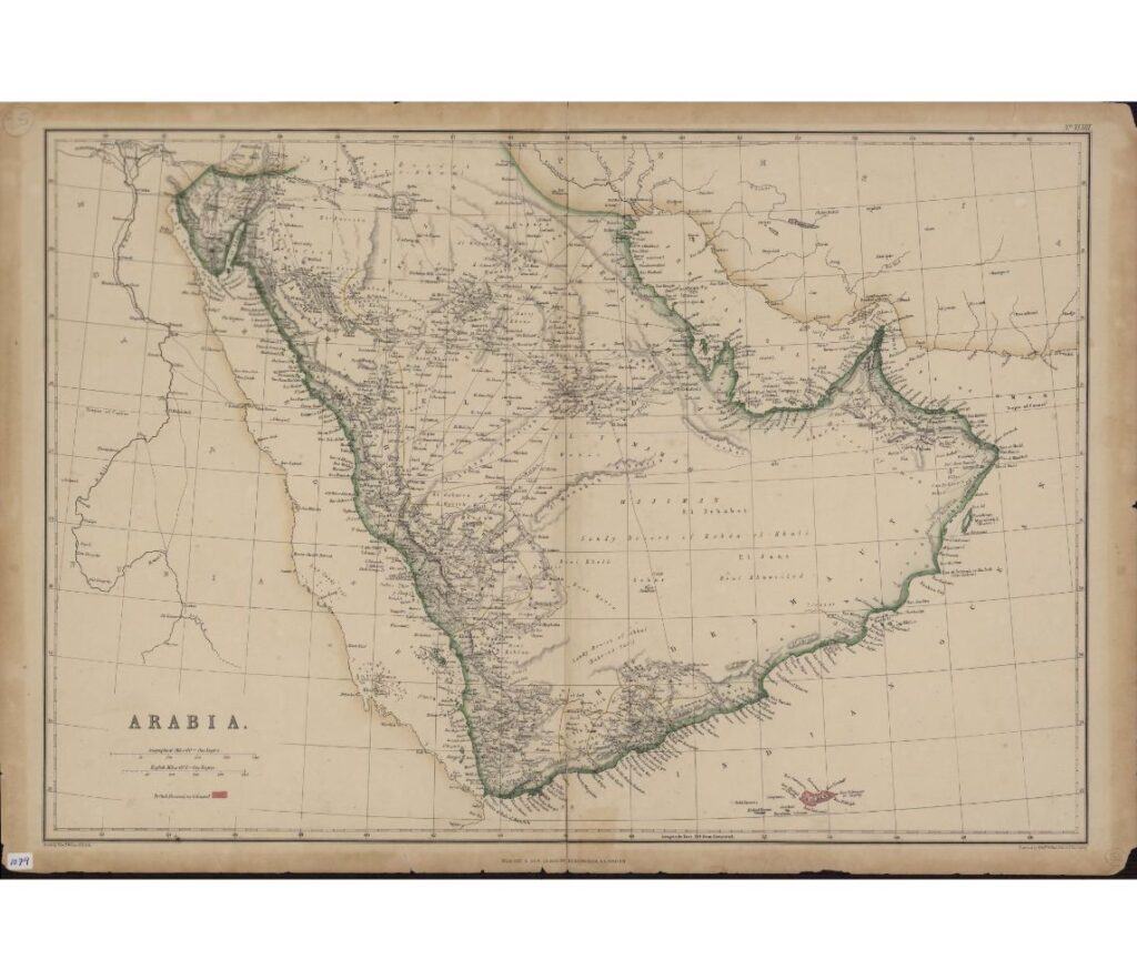 Map of Persian Gulf and the Red Sea published by the Glasgow firm of Blackie & Son in 1859