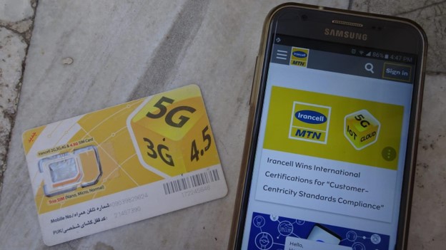 Irancell SIM card, a local Iranian SIM card