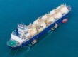 Oil tanker sailing through the Persian Gulf