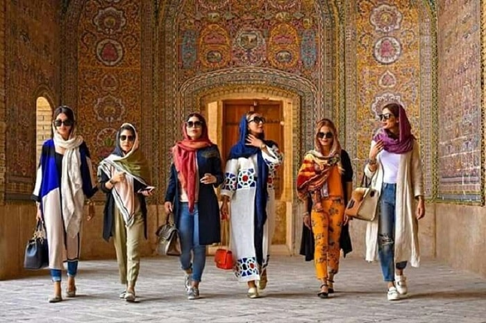 Women wearing fashionable outfits in Iran